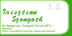 krisztian szongoth business card